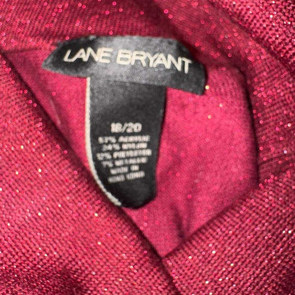 🎄Lane Bryant holiday wear red sparkle turtleneck sweater size 18/20 ✨ - Picture 4 of 4